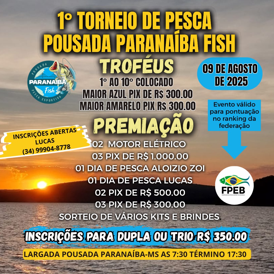 4ª etapa do Campeonato Brasileiro de Pesca Esportiva.